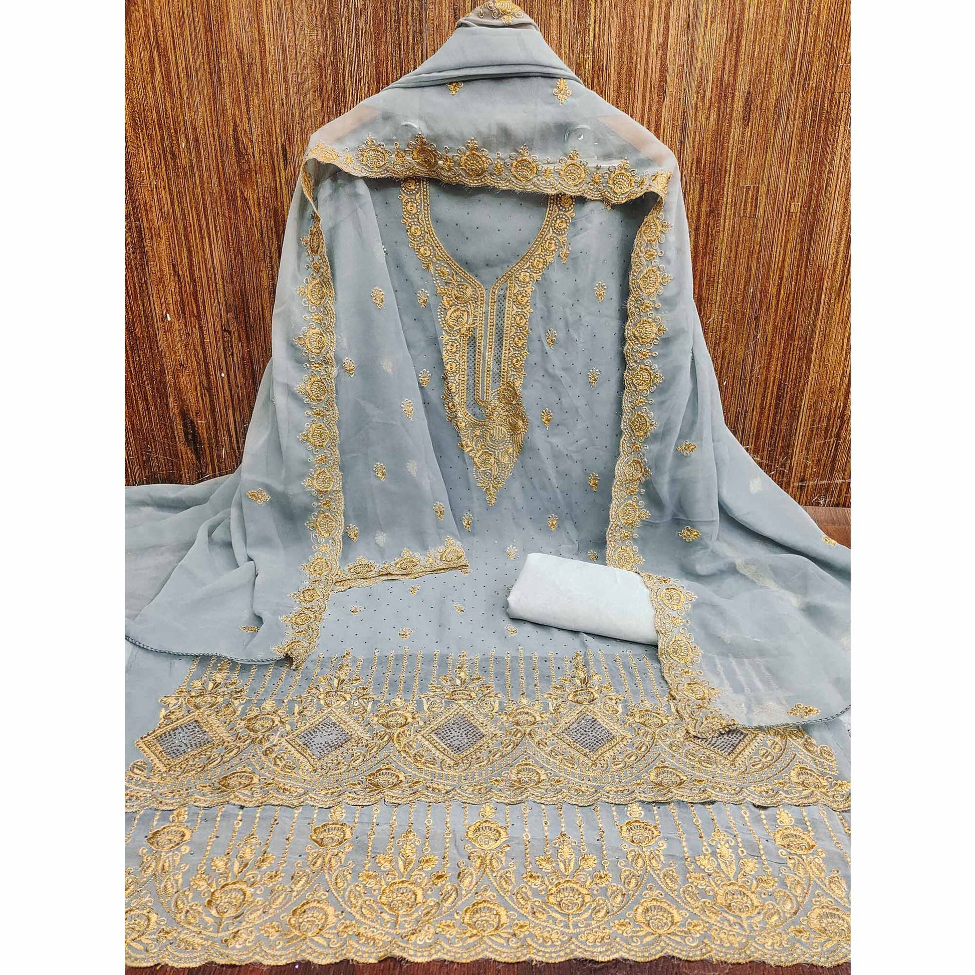 grey-embroidered-with-swarovski-work-georgette-dress-material