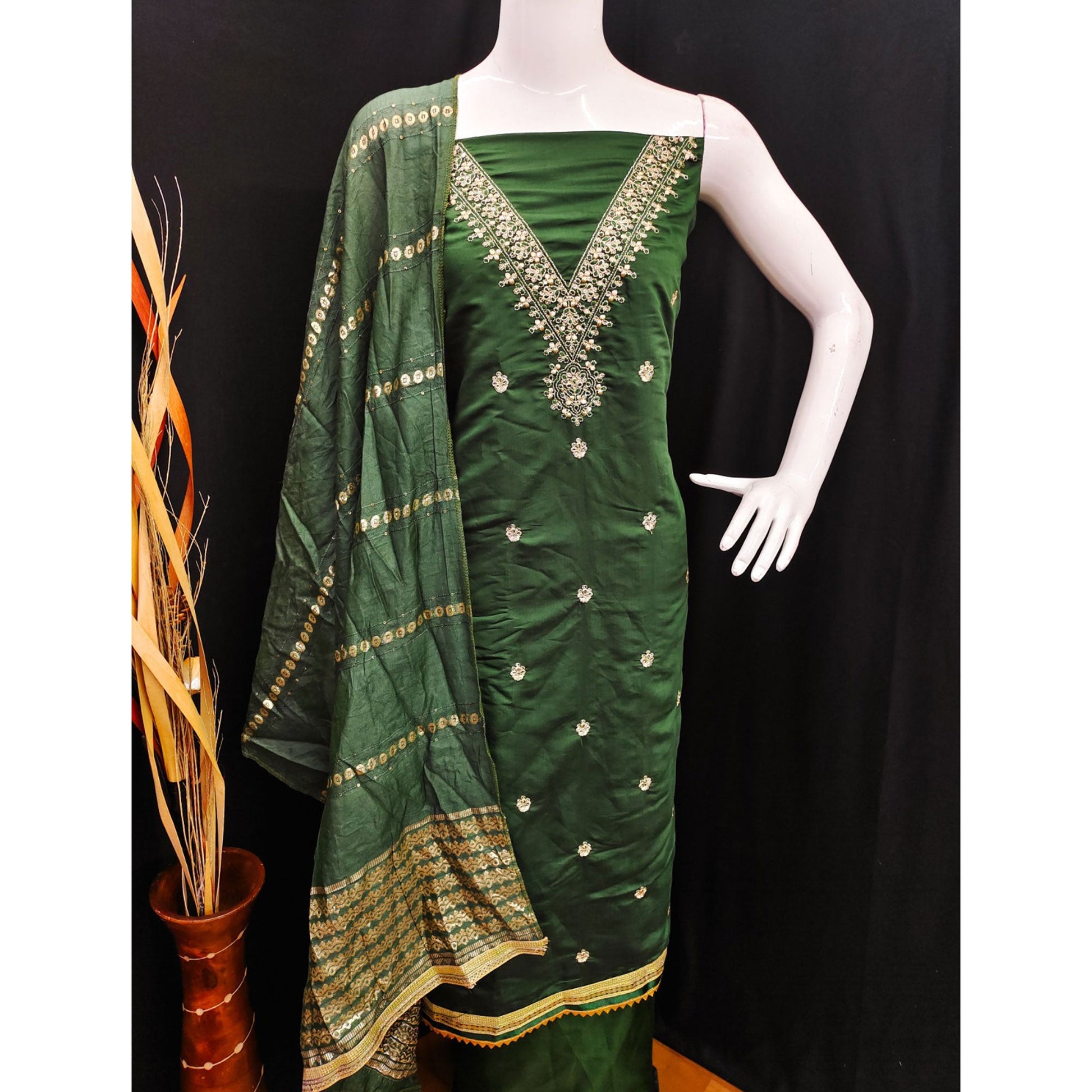 green-embroidered-chanderi-silk-dress-material-1