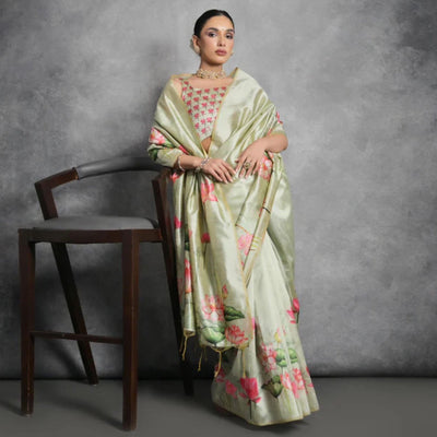 green-digital-printed-tussar-silk-saree-1