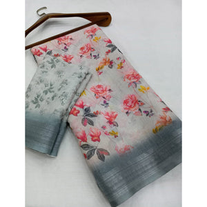 grey-digital-printed-linen-saree-5