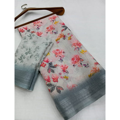 grey-digital-printed-linen-saree-5