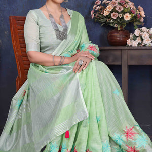 green-floral-embroidered-cotton-silk-saree-42