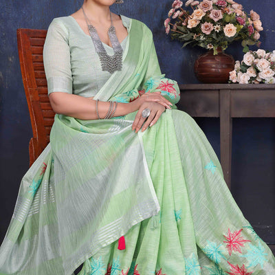 green-floral-embroidered-cotton-silk-saree-42