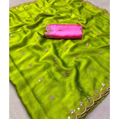 green-mirror-embroidery-work-georgette-saree