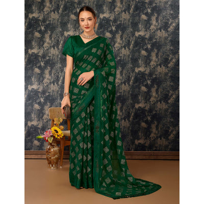 green-foil-printed-chiffon-saree-with-tassels-2
