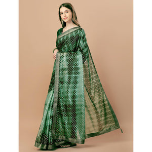 green-foil-printed-lycra-saree-with-lace-border-2