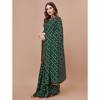 green-floral-foil-printed-chiffon-saree-with-lace-border