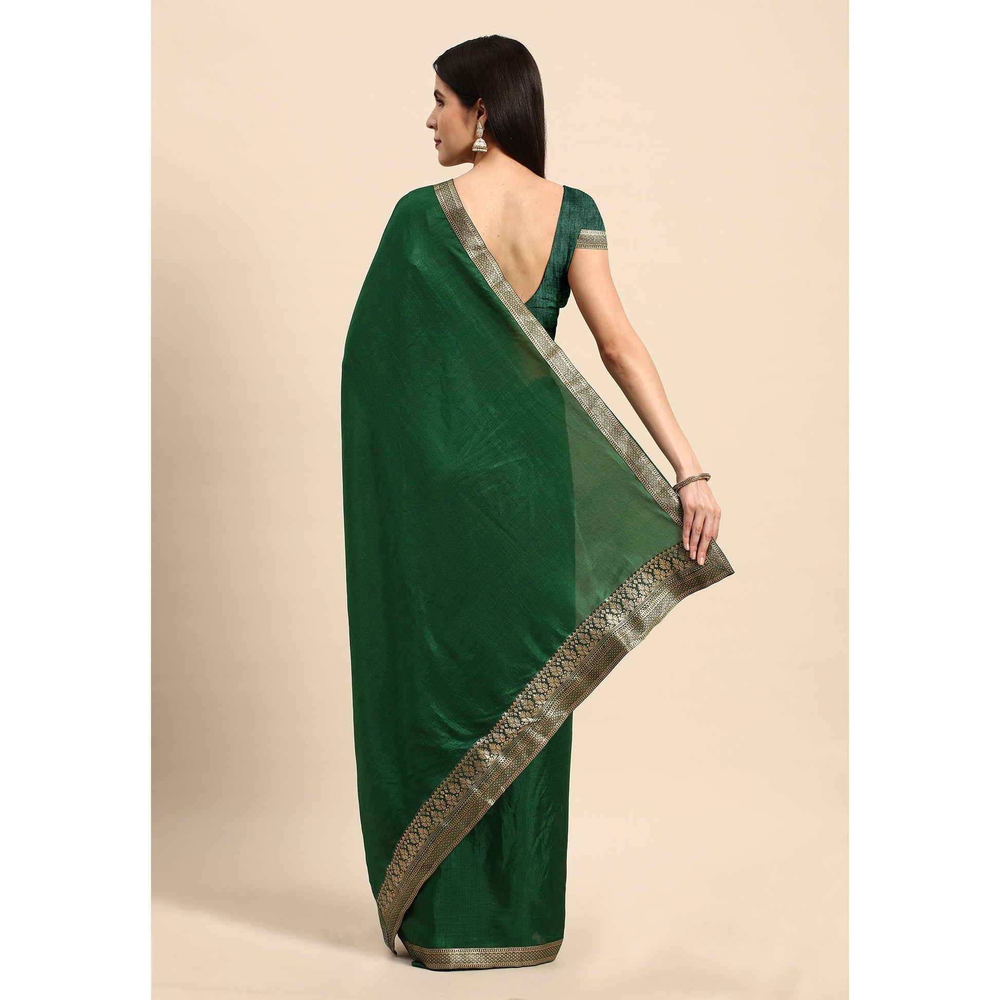 green-solid-vichitra-silk-saree-with-fancy-zari-border