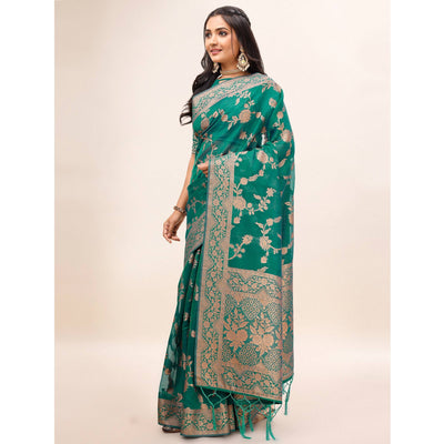 green-woven-organza-saree-with-tassels-21