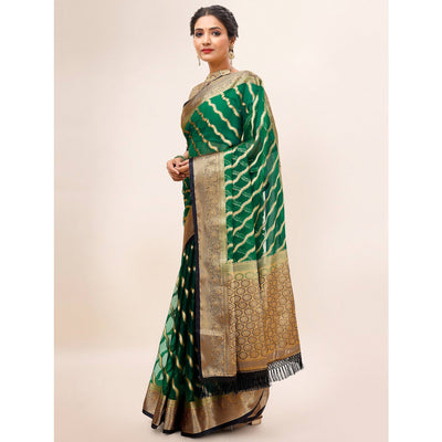 green-woven-organza-saree-with-tassels-23