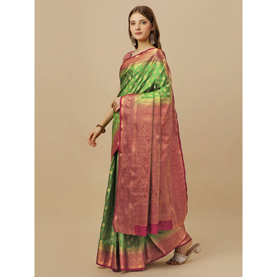 green-woven-dola-silk-saree
