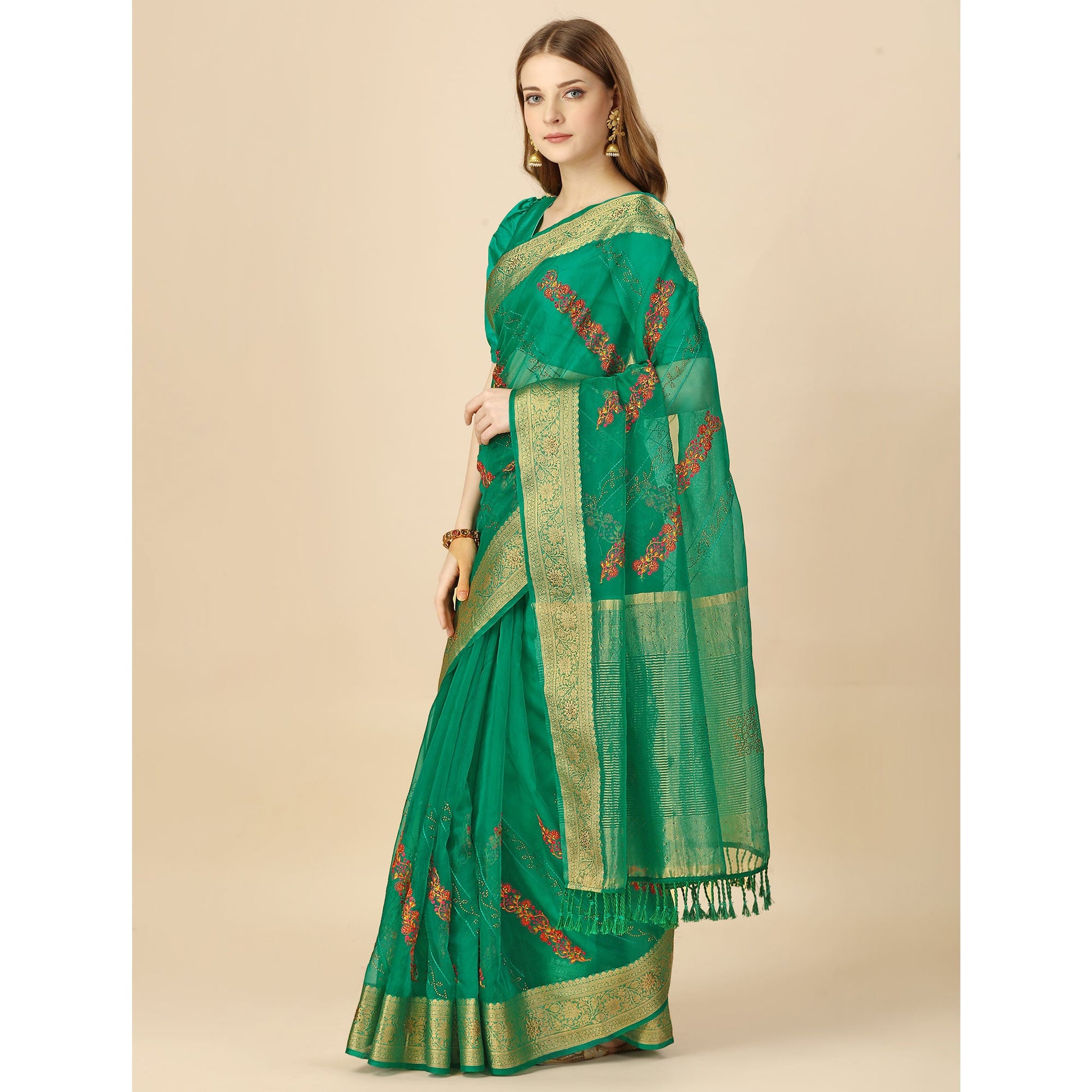 green-floral-embroidery-with-swarovski-work-organza-saree