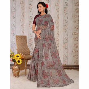 grey-floral-digital-printed-lycra-saree-with-embroidered-border
