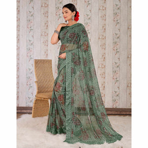 green-floral-digital-printed-lycra-saree-wirh-embroidered-border