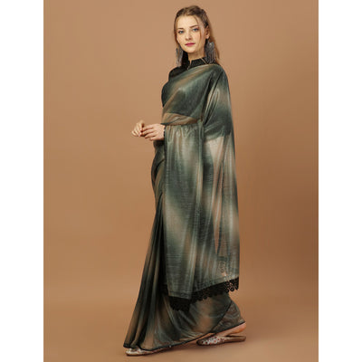 green-digital-printed-lycra-saree-with-lace-border