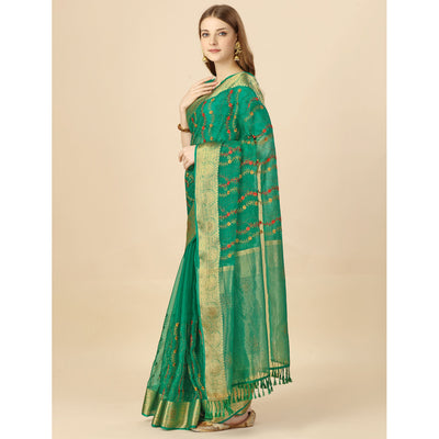 green-floral-embroidery-with-swarovski-work-organza-saree-2