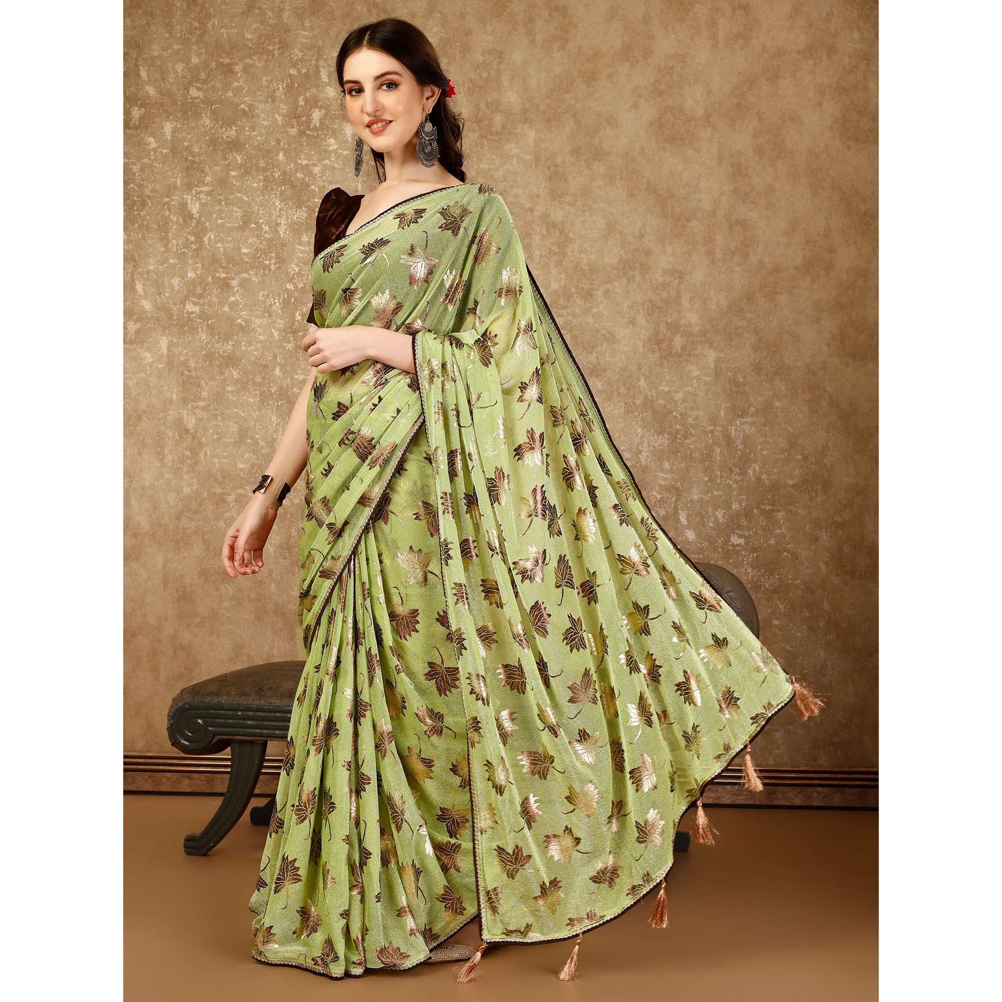 green-foil-printed-lycra-ready-to-wear-saree