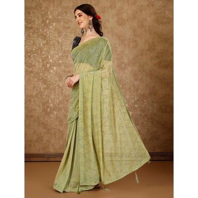 green-tikali-work-lycra-saree-with-tassels-1