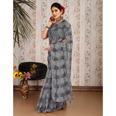 grey-floral-printed-with-zari-work-cotton-silk-saree