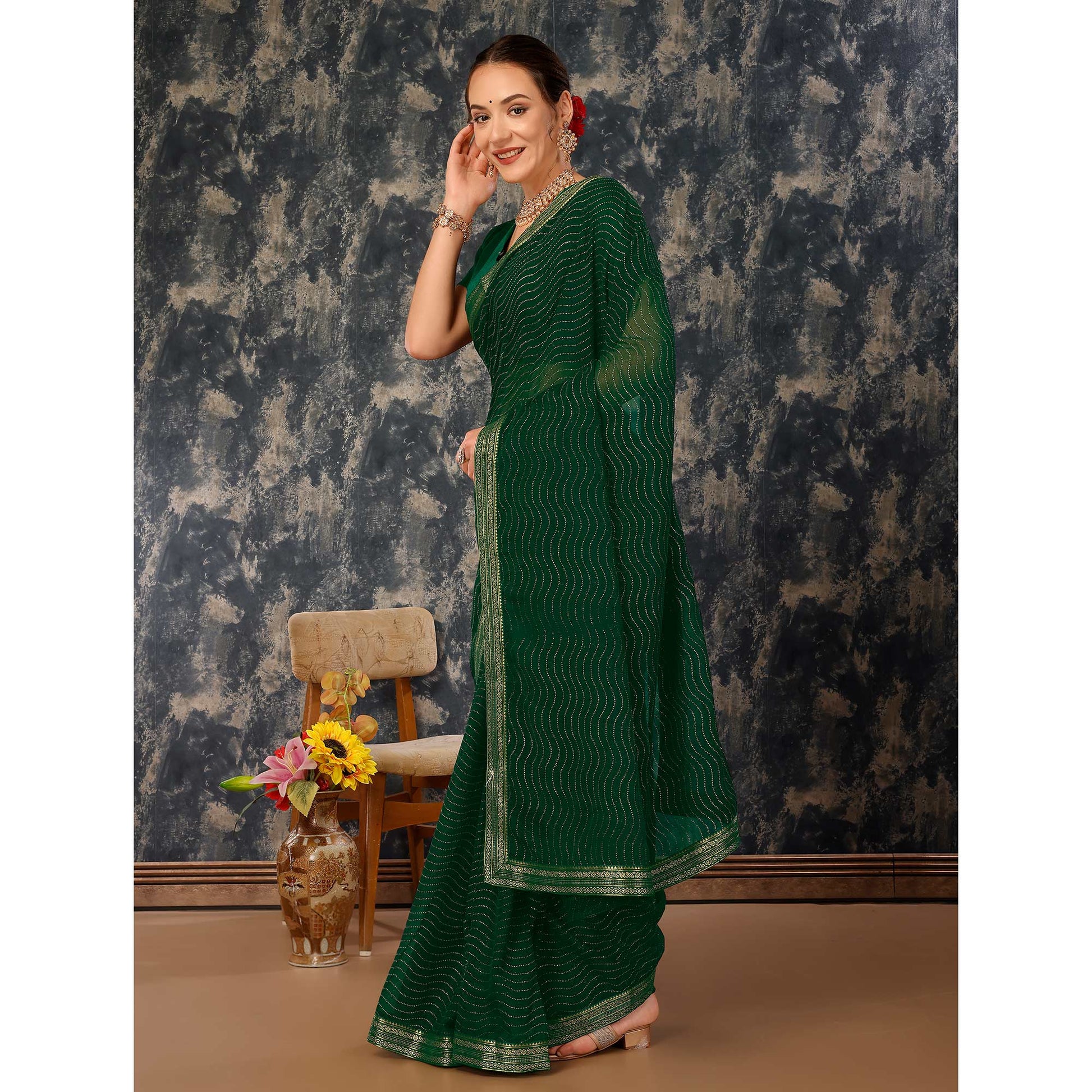 green-zari-embroidery-chiffon-saree-with-lace-border