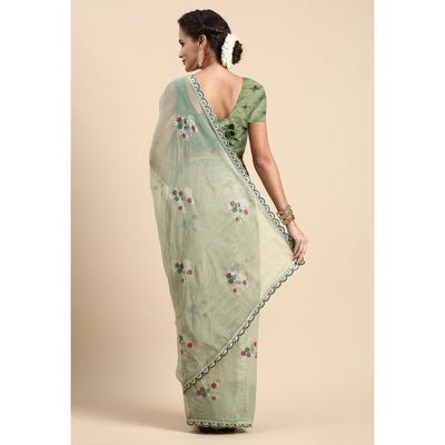 green-foil-printed-with-swarovski-shimmer-chiffon-saree