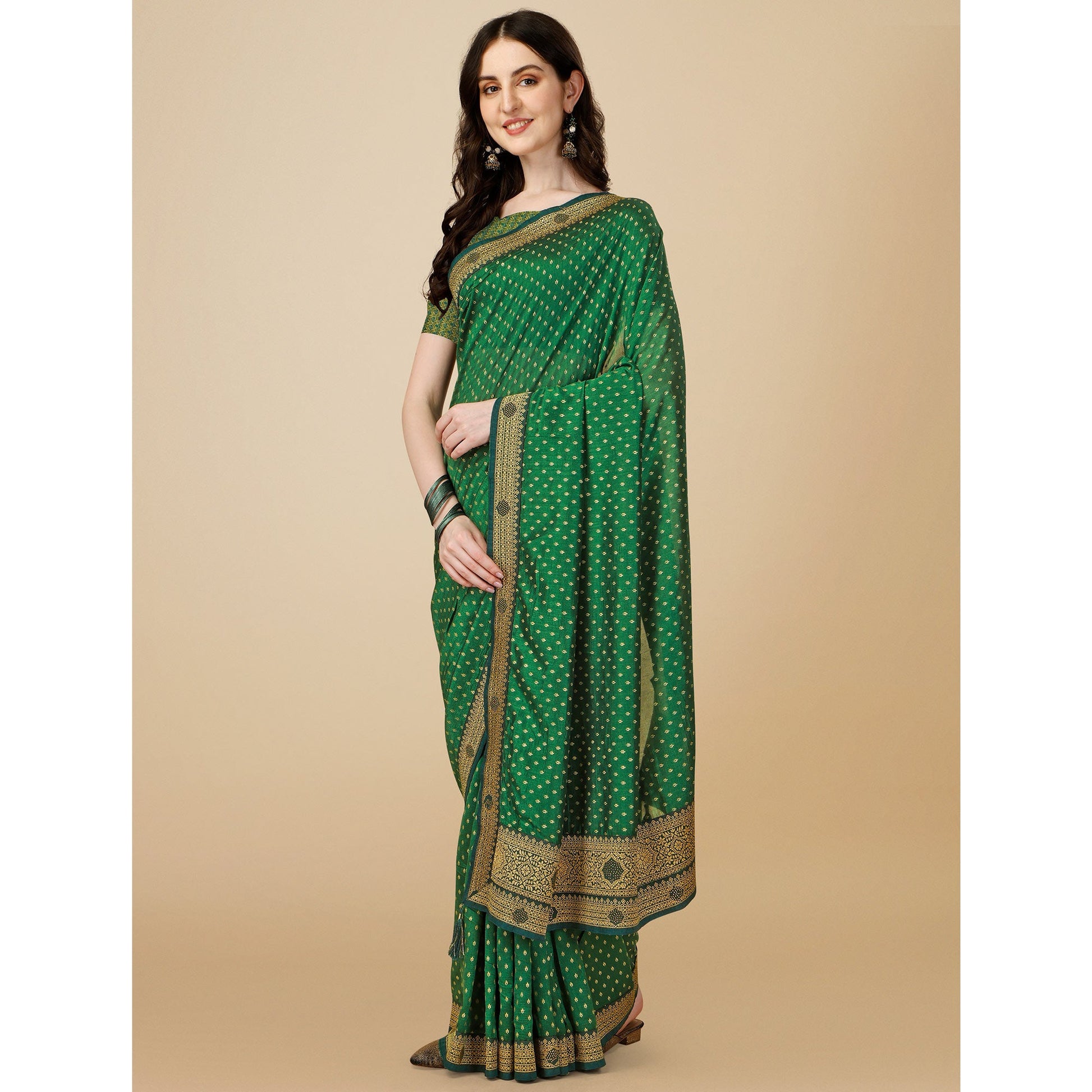 green-foil-printed-with-swarovski-vichitra-silk-saree