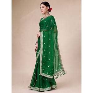green-sequins-embroidered-chiffon-saree
