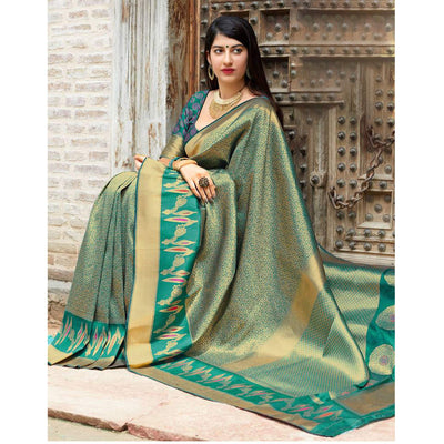 green-woven-banarasi-silk-saree-11