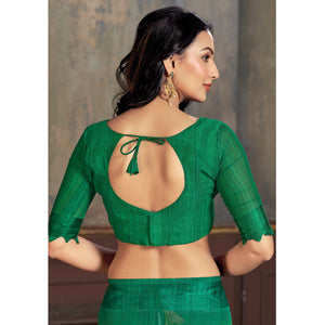 green-printed-chiffon-saree-with-woven-border-1