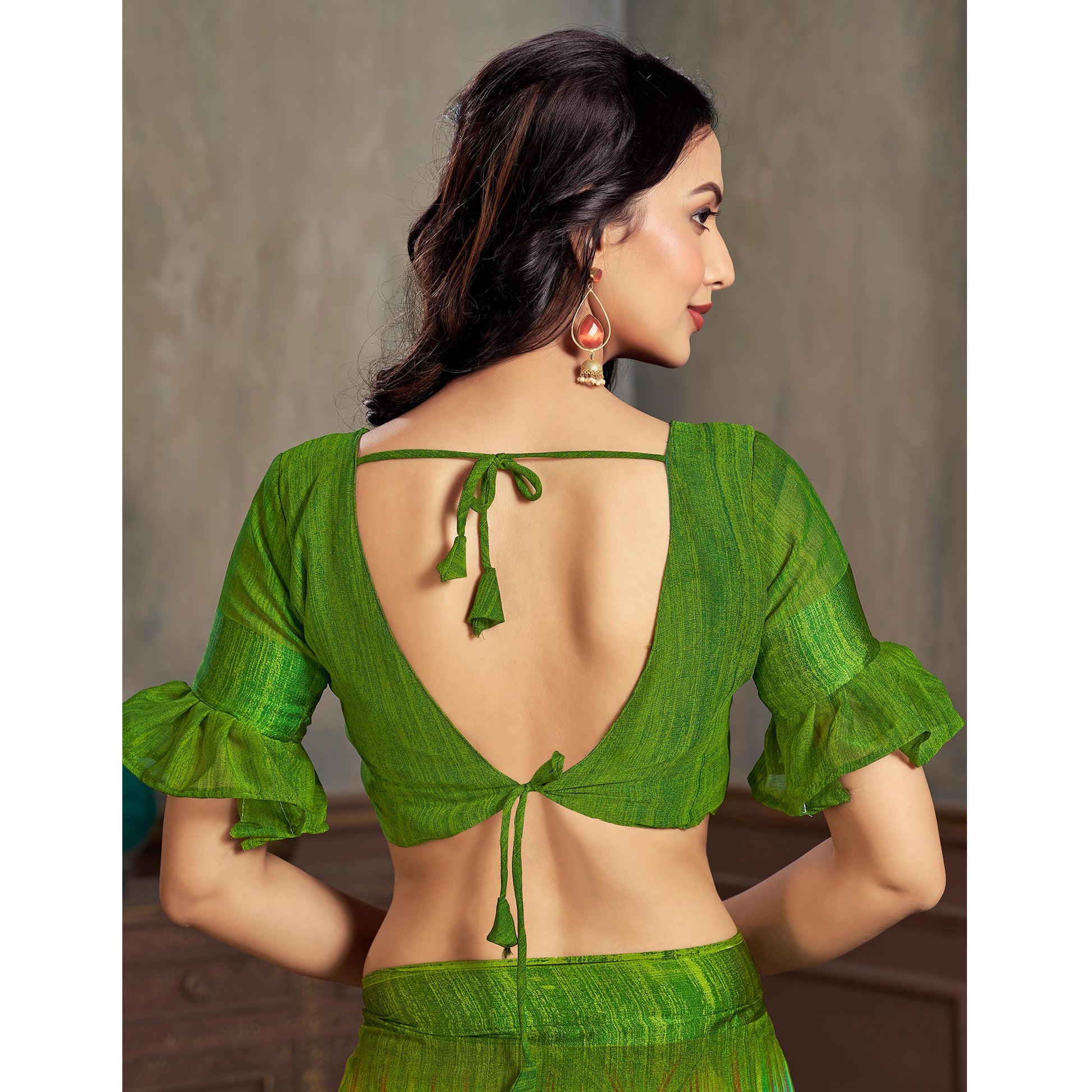 green-printed-chiffon-saree-with-woven-border-2