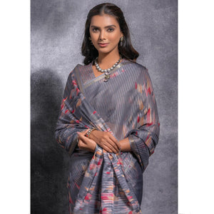 grey-digital-printed-linen-saree-with-woven-border