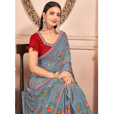 grey-floral-printed-chiffon-saree-with-lace-border-4