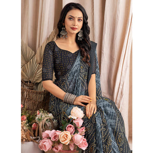 grey-bandhani-printed-chiffon-saree-2