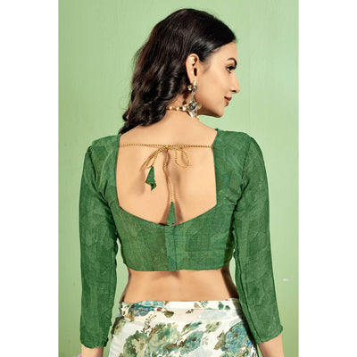 green-floral-printed-chiffon-saree-7