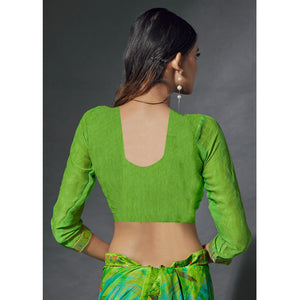 green-printed-chiffon-saree-with-lace-border-1