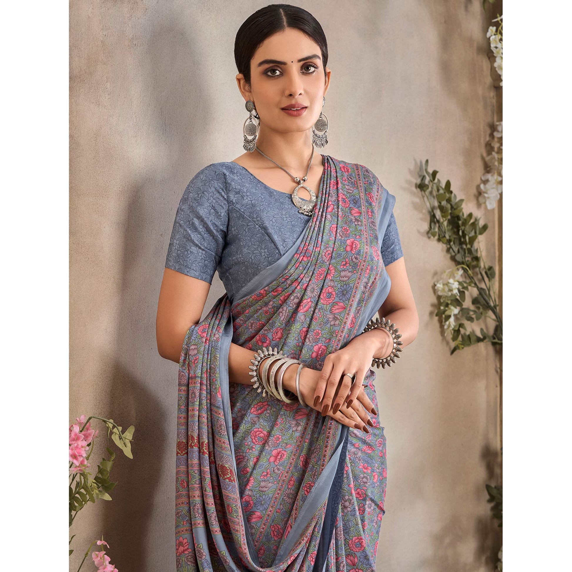 grey-crepe-silk-floral-printed-saree