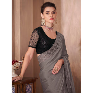 grey-embroidered-satin-saree