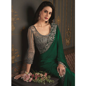 green-embroidered-designer-satin-saree