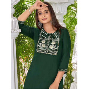 green-floral-embroidered-rayon-kurti-5