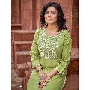 green-floral-embroidered-rayon-kurti-4