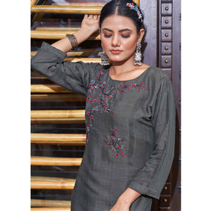 grey-floral-embroidered-rayon-kurti-5