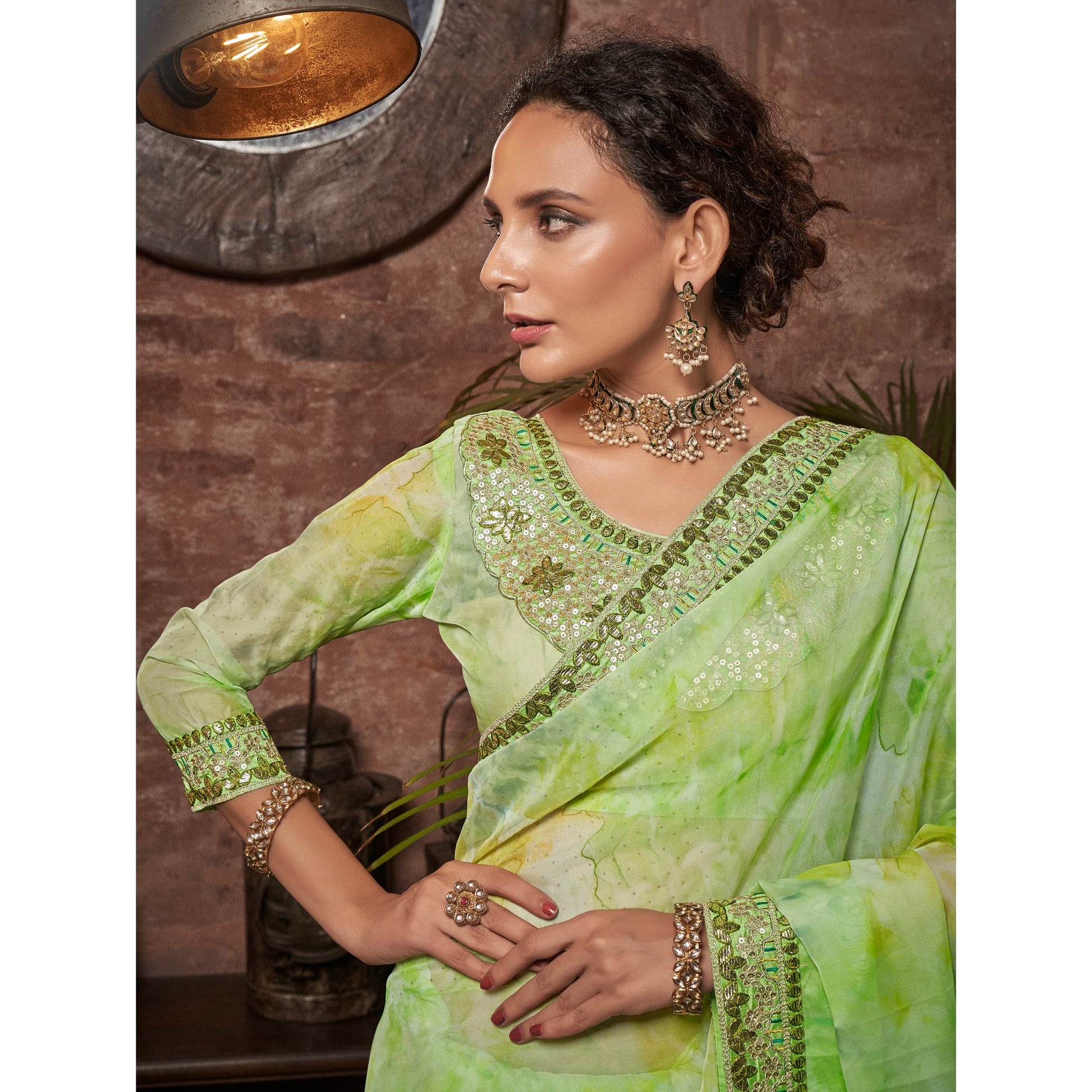 green-abstract-printed-with-embroidered-organza-saree-1