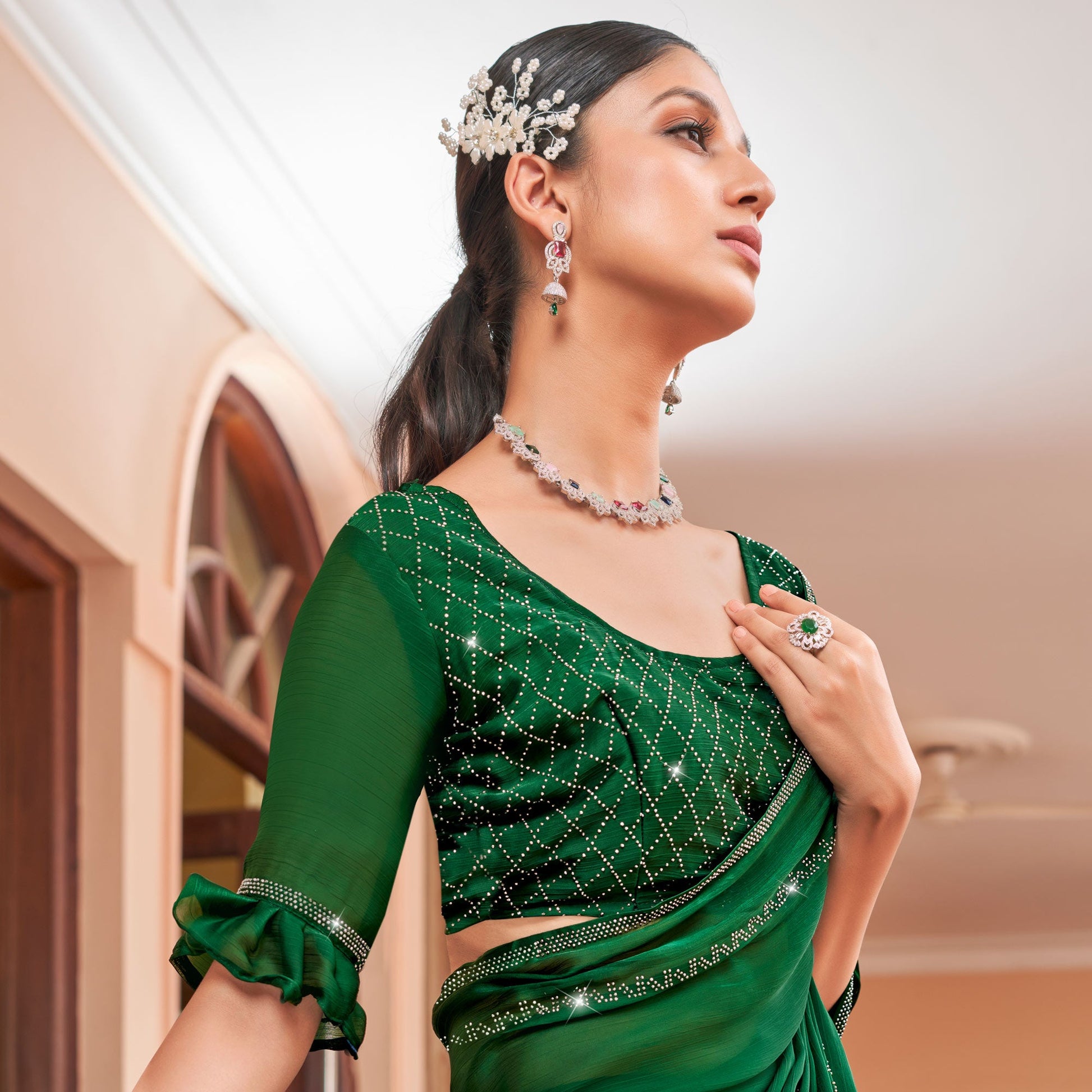green-swarovski-work-georgette-saree