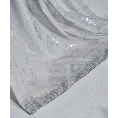 Grey Sequins Embroidered Georgette Saree