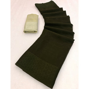 Mehendi Green Zari Woven Georgette Saree