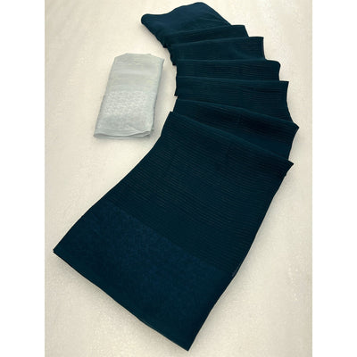 Morpich Zari Woven Georgette Saree