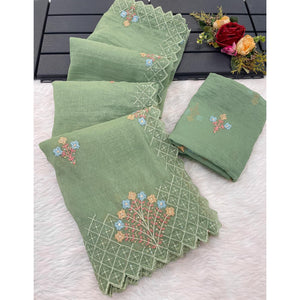 green-floral-sequins-embroidered-art-silk-crush-saree