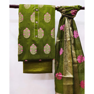 green-floral-woven-banarasi-silk-dress-material-2