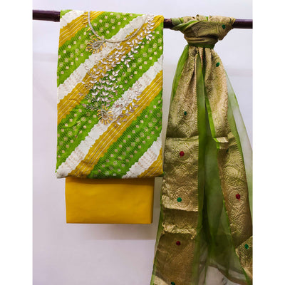 green-printed-with-handwork-pure-cotton-dress-material