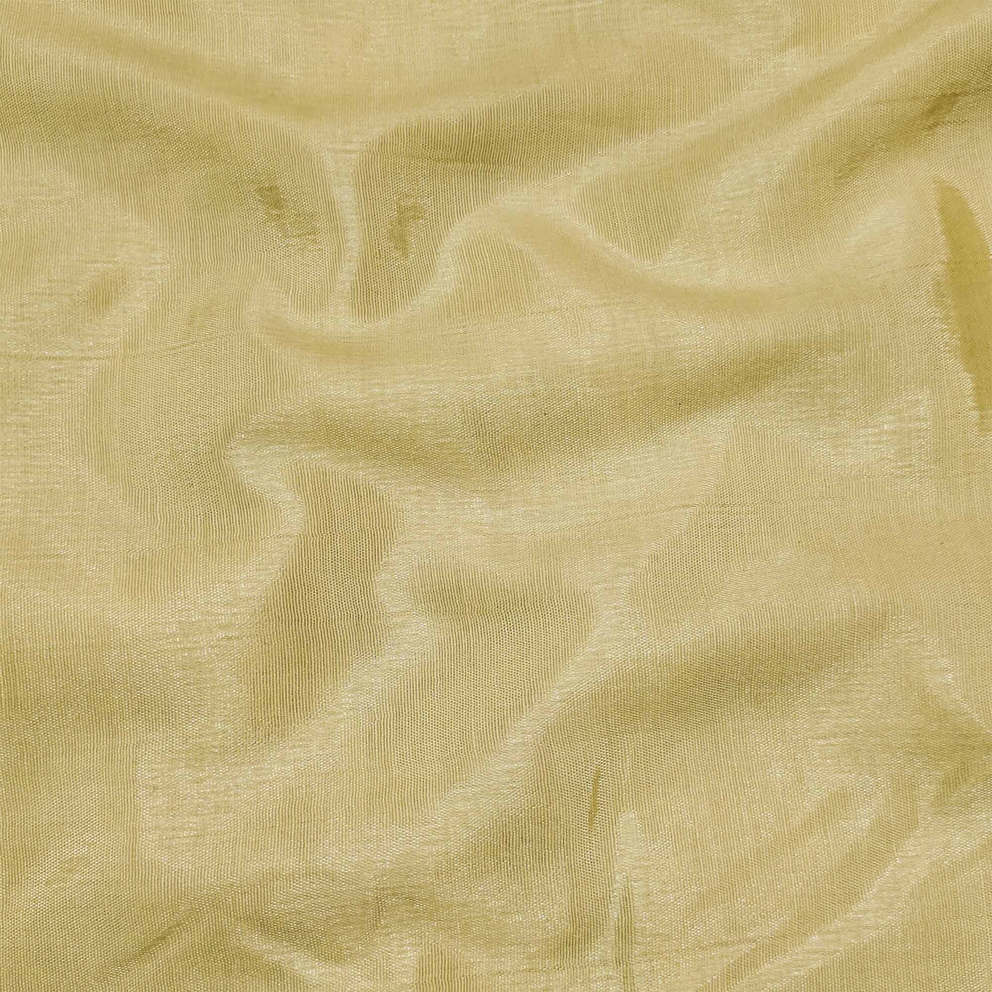 Light Yellow Floral Printed Organza Dress Material